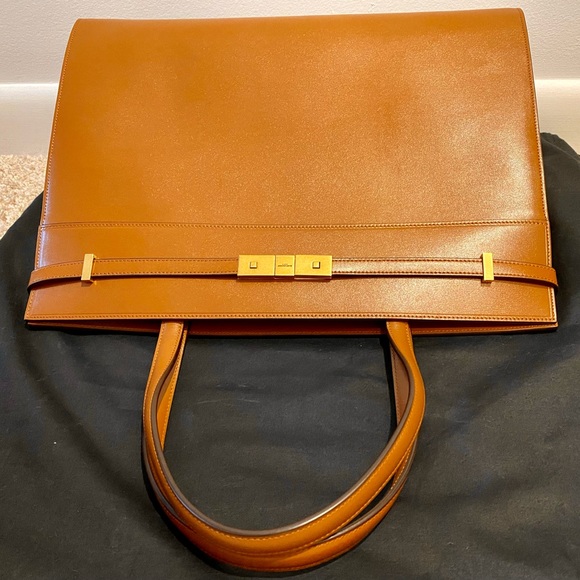 **SOLD** Saint Laurent Medium Manhattan Brick Leather Tote - Picture 10 of 12